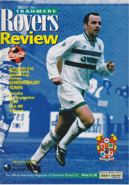Tranmere Rovers v Shrewsbury Town Match Programme 1996-09-03